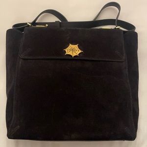Charlotte Olympia Black Suede Bag